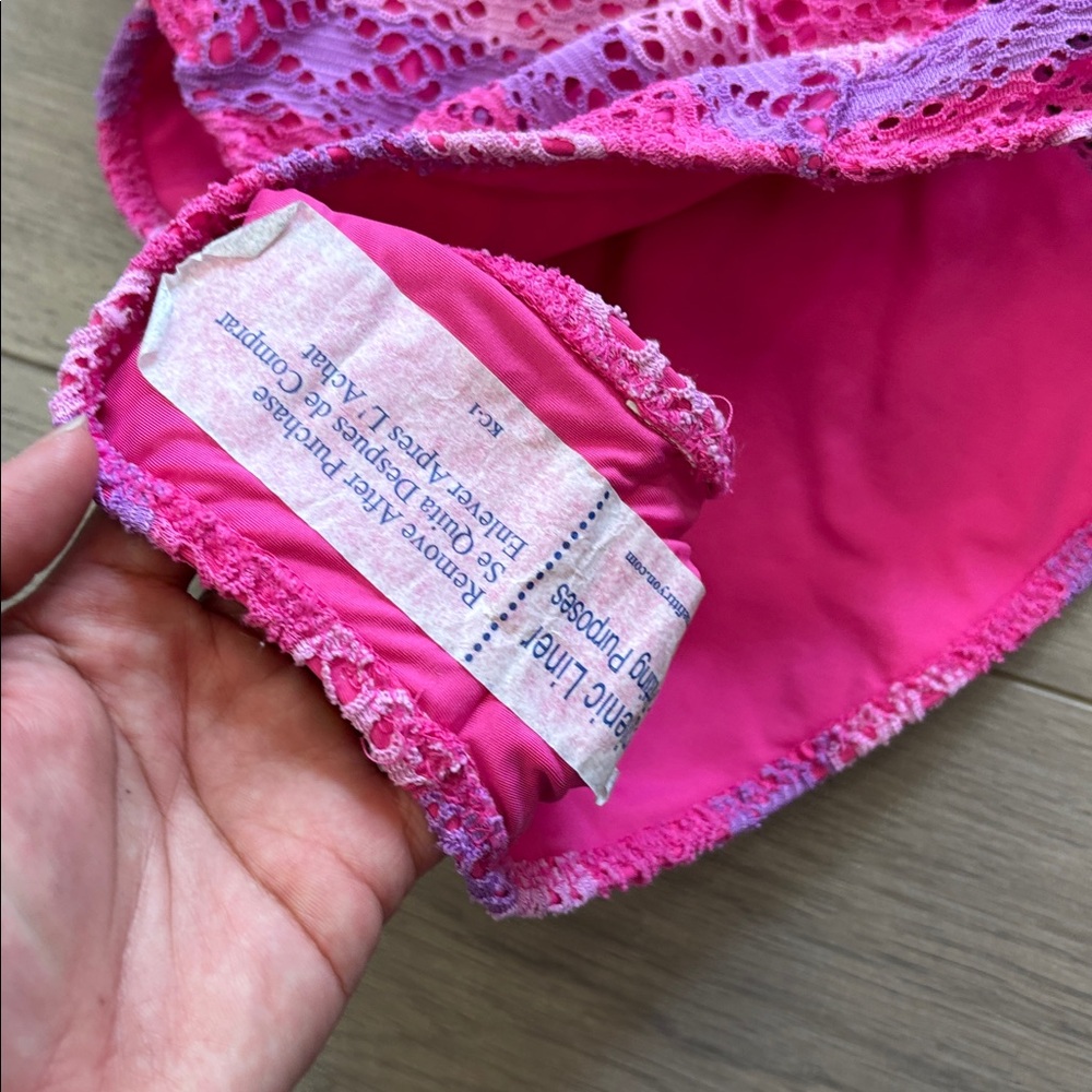 Becca pink crochet one piece swimsuit - Picture 4 of 9